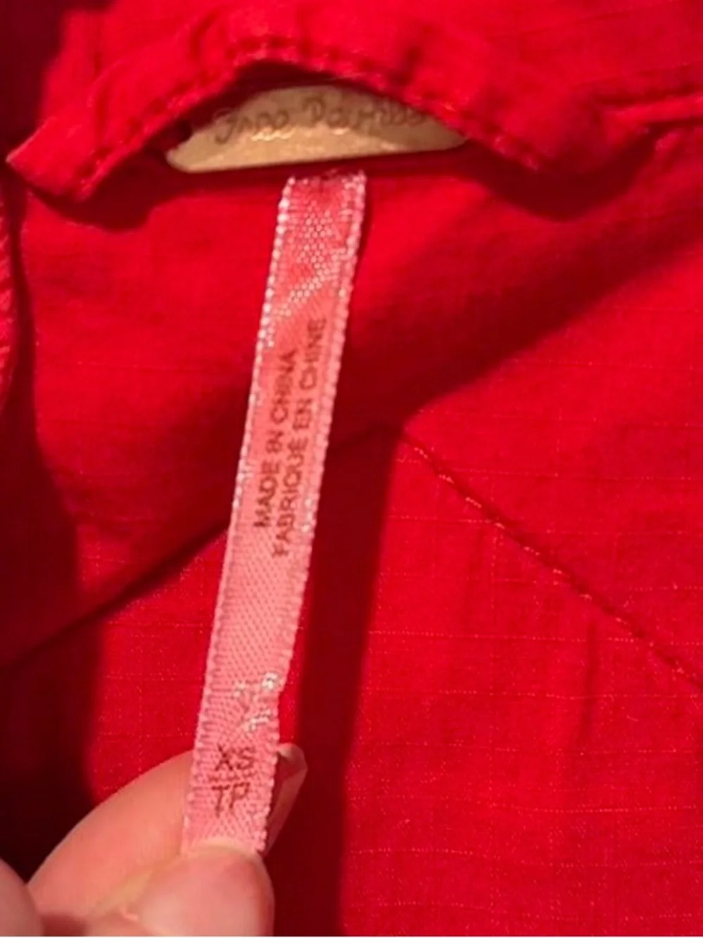 RARE Free People Lena Flight Utility Jumpsuit Red - Picture 8 of 10